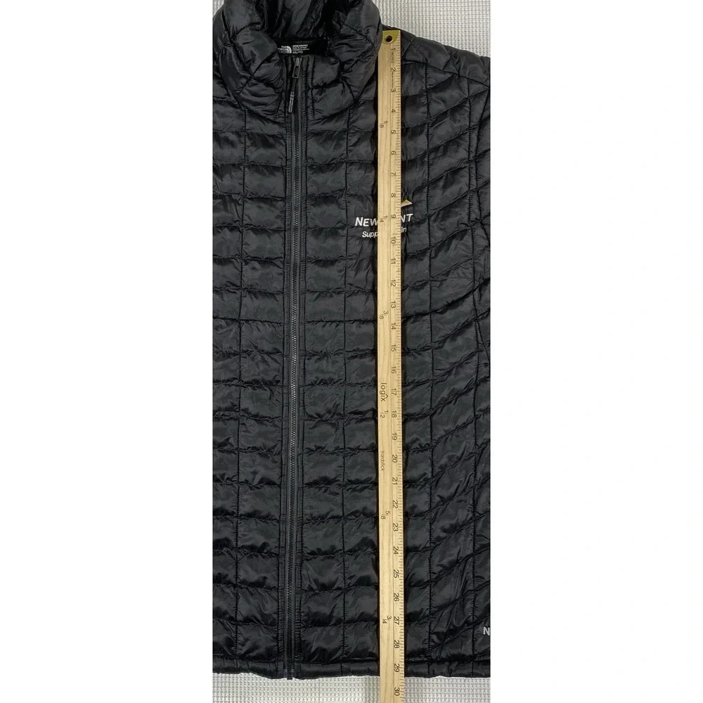 The North Face Thermoball Puffer Vest Men's XXL Black Full Zip Corp Logo